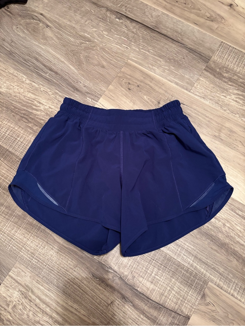 Lululemon Women's Athletic Running Shorts in Deep Blue with Elastic Waist